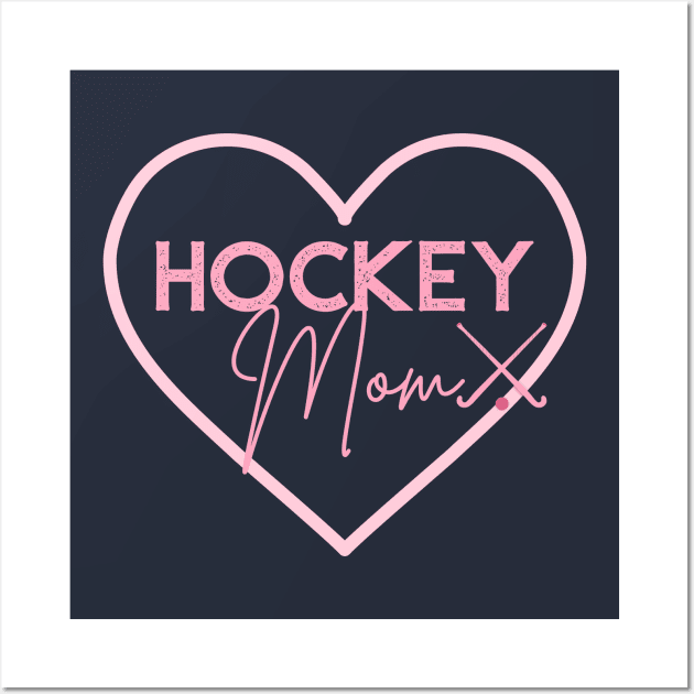 Hockey Mom Gifts Hockey Gift Hockey Sticks Puck Design Wall Art by InnerMagic